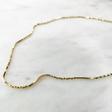 Tasmin 18K Gold Filled Thin Twisted Necklace - Kate Gates Jewelry